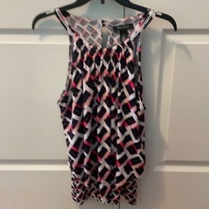 White House Black Market, multi-colored halter tank top